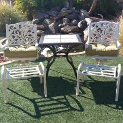 Bistro Patio Set Aluminum 
