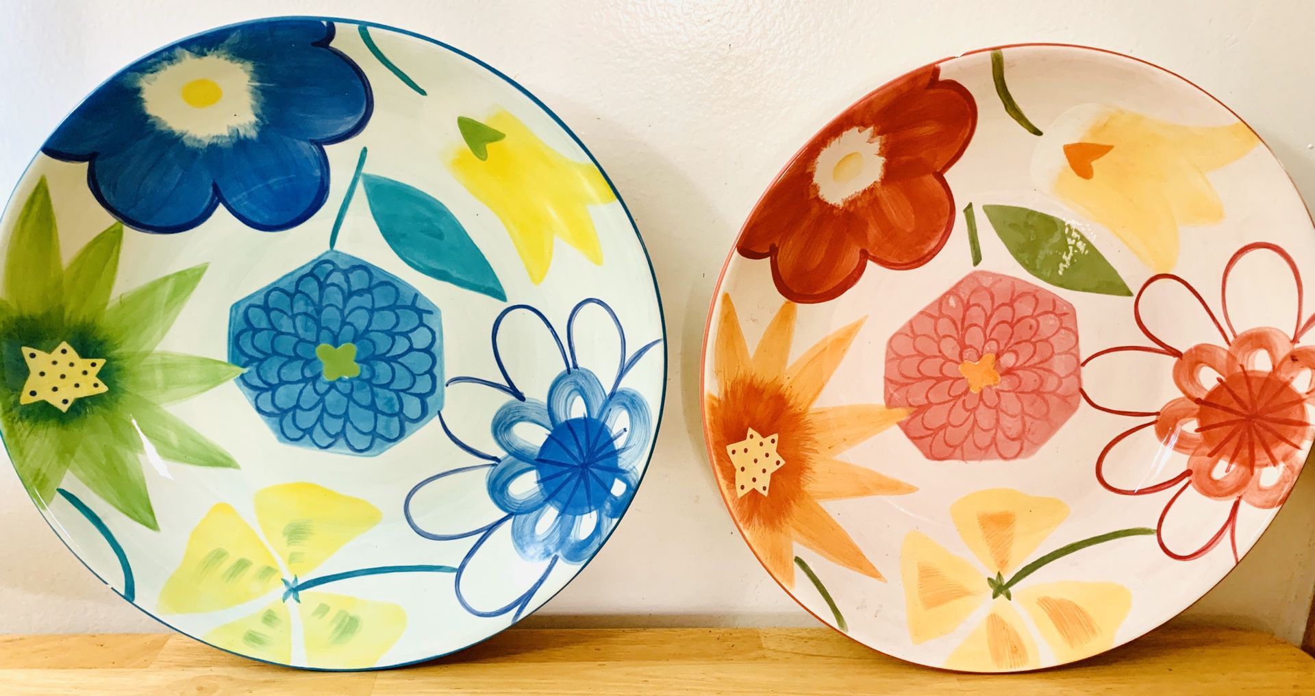 Artistic Floral Dinner/Salad Plates/ Decorative pieces