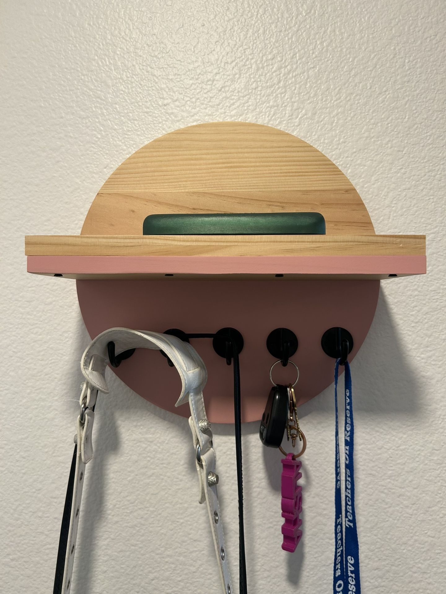 Modern Wall-Mounted Entryway Shelf + Hook Rack