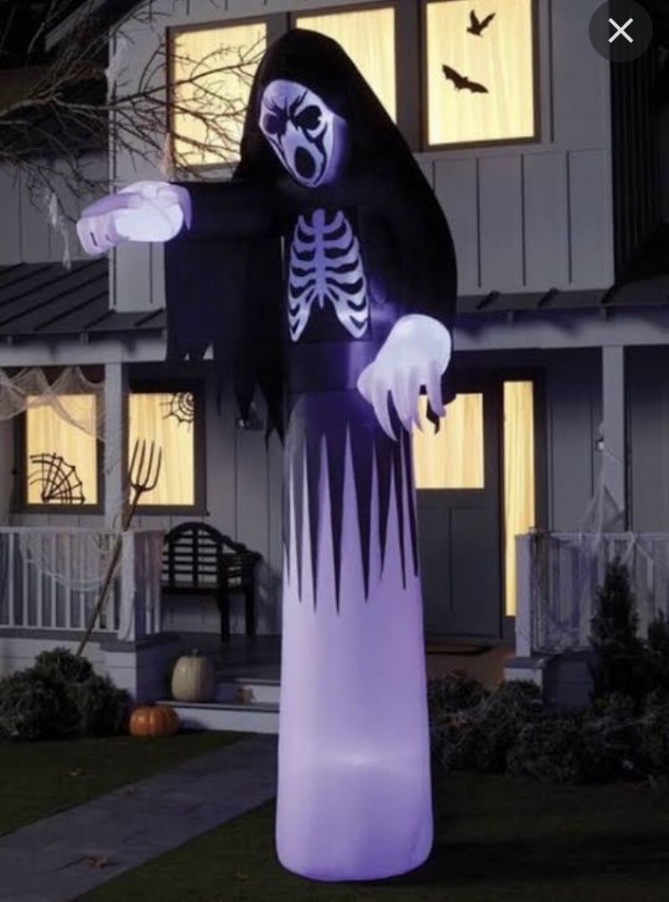 12ft Inflatable Halloween LED Ghost Reaper