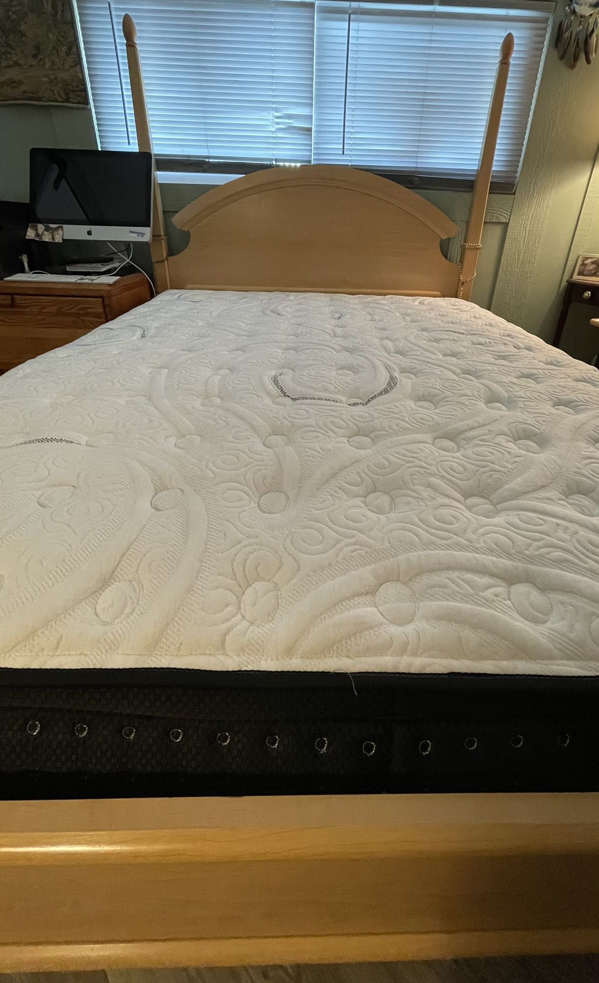 Queen Mattress And Small Box Spring 