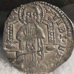 #489 Silver Grosso Coin Republic Of Venice Ancient Coin 