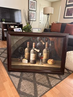 Wine painting, portrait for Decor