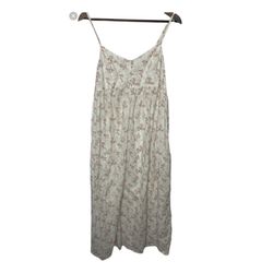 SHABBY CHIC Cotton Swiss Dot Floral Nightgown/Dress Size S - Adj Straps