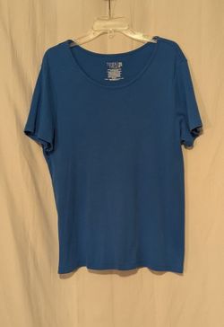 Time and Tru Blue Scoop Neck T-Shirt XXL