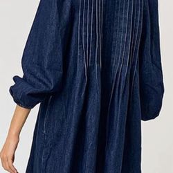 loveimgs Women Denim Jean Romper Overall Shorts Tie Front Pleated Romper Dress Deep V Neck Puff Slee