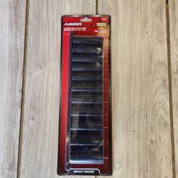 Husky 1/2 in. Drive SAE 6-Point Impact Socket Set (11-Piece) Professional grade CR-MO STEEL