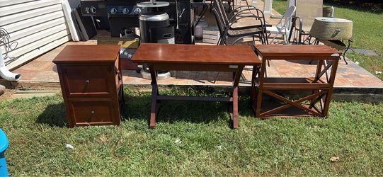Filing cabinet, two tables