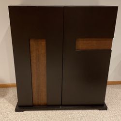 Wooden Office Center / Desk with Shelves and Drawers 