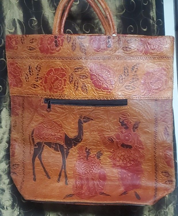 Asian India  Leather Tote