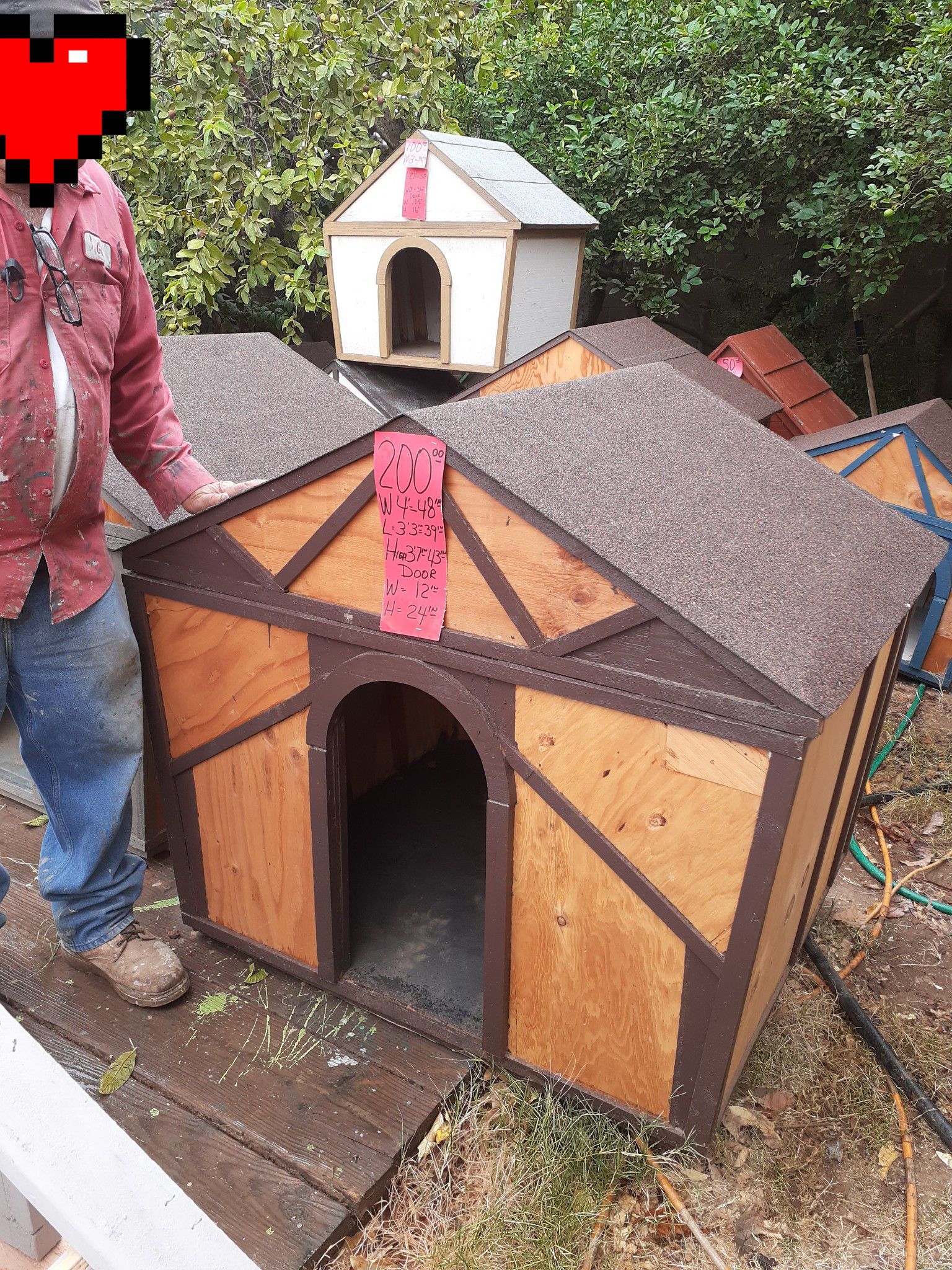 brown dog house for sale $200