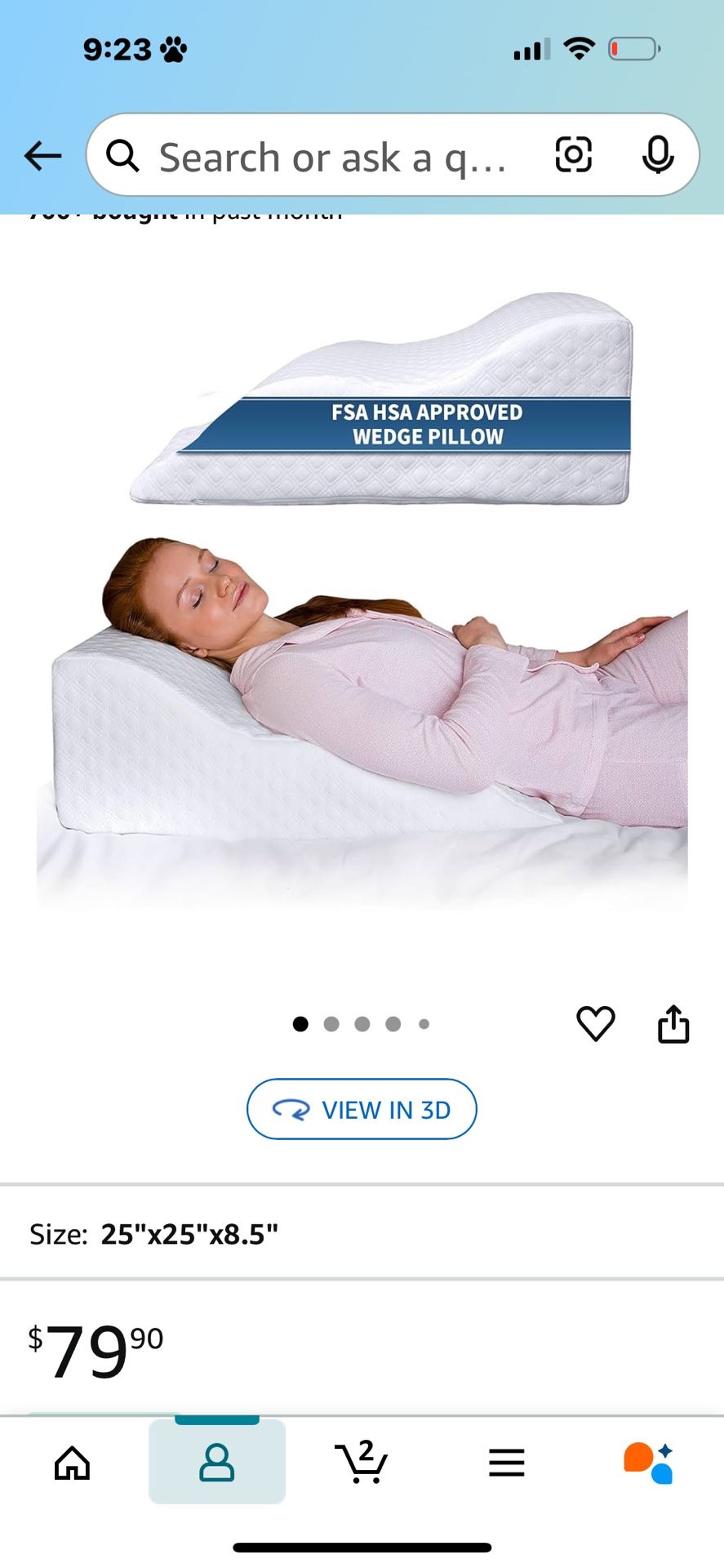 Fsa Eligible Wedge Pillow for Sleeping -Post Surgery Pillow -Unique Curved Design -Memory Foam- Incline Pillow for Elevation,Pregnancy,Reading,Back &