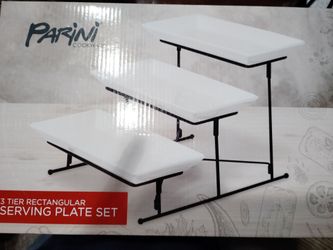 Parini Cookware 3-Tier Rectangular Serving Plate Set