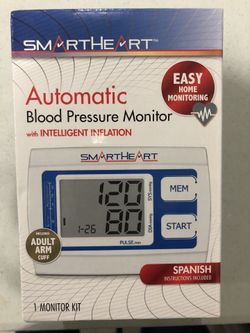 Veridian Health SmartHeart Automatic Blood Pressure Monitor with Intelligent Inflation