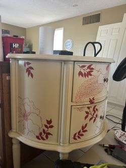 Floral Hand Painted Dresser/Vanity