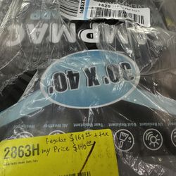 Heavy Duty Tarp 30' x 40', 12 Mil Thick Waterproof Poly Tarps, High Durability, Rip and Tear Resistant with Metal Grommets Every 20 Inches (Silver/Bla