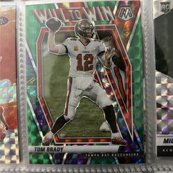 2021 Panini Mosaic Tom Brady Will to Win Green Prizm Buccaneers