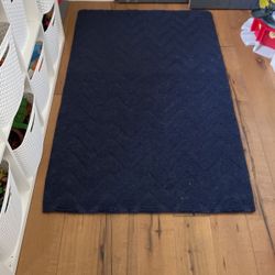 Pottery Barn Kids Chevron Navy Rug