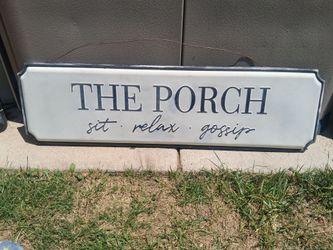 Large Metal Outdoor Novelty "The Porch" Sign