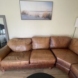 FREE!!! Leather Sectional Couch