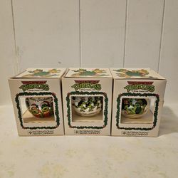 TMNT 1990 Mirage Studios Unbreakable Satin Ornaments New All For $70