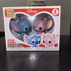 Disney Stitch And Angel (2-pack) Keychains Funko Pop