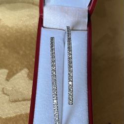 Like New 925 Sterling Silver ( Plata) Authentic Small Diamonds 6/7” Bangle SALE $340  O.B.O. 🎈
