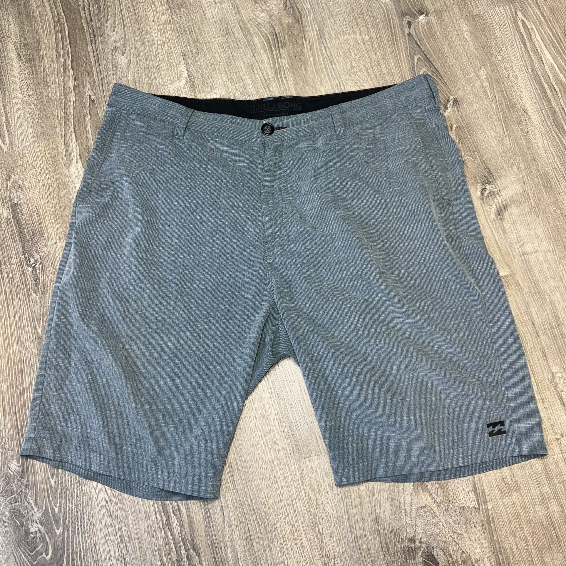 Billabong Crossfire Submersibles Shorts Size 38 Blue Hybrid Stretch Surf Golf