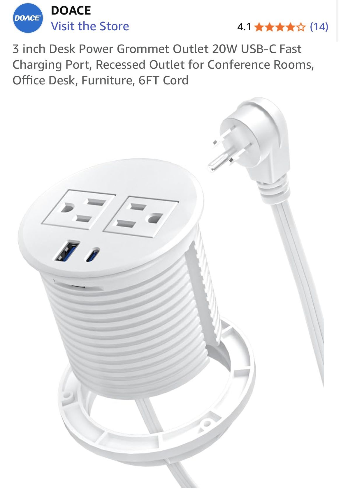 Brand New : Desk Power Grommet Outlet