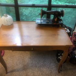 Cute and Functional Antique Wood Desk