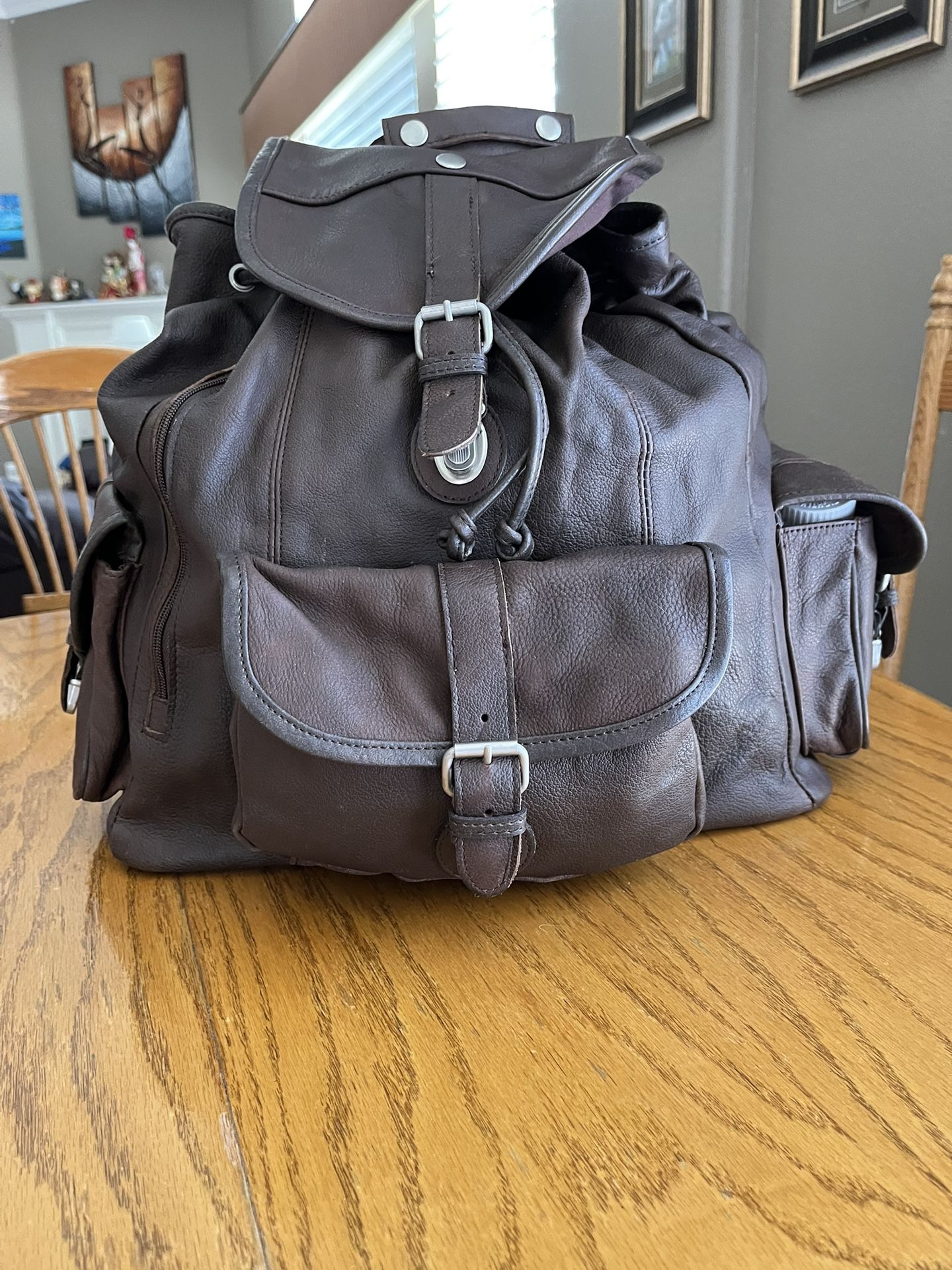 Men’s Vintage Leather Backpack- New