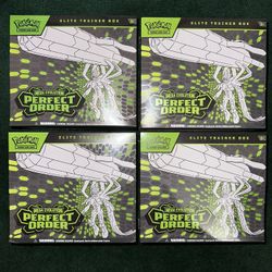 (4) Pokémon Perfect Order Elite Trainer Box 