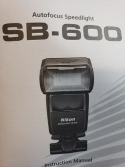 Nikon SB-600 flash. READ