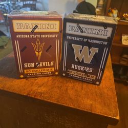 Sealed Arizona State University And University Of Washington Football Cards