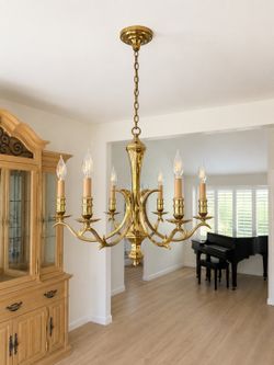 Shiny Brass Chandelier