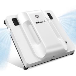 Window Cleaning Robot, Dual Water Spray,Intelligent Path Planning,6000Pa Suction Power, Wet/Dry Cleaning, Edge Detection Technology for High-Rise Wind