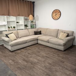 Beige Cindy Crawford Sectional Couch! Delivery Available!