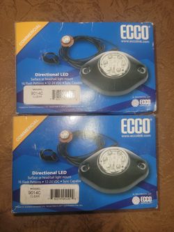 2.LIGHTS (1.PAIR) FOR 100.00..ECCO ELECTRONICS  9014C . WHITE 6LEDS HIDEAWAY LEDS.