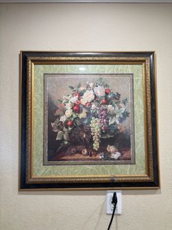 Large Ornate Gold & Black Framed  Art Display
