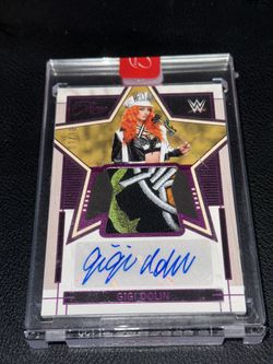 2024 Panini WWE Three Count Gigi Dolin Superstar Swatches Auto Pink FOTL 1/10