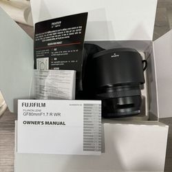 FUJIFILM GF 80mm f/1.7 R WR Lens 