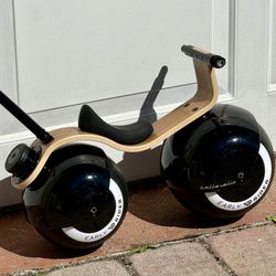 ⭕️ Kids Wooden Balance Ride On Bike Early Rider Bella Velio Push Handle