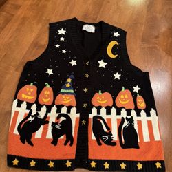 Woman’s Vintage Ugly Halloween Wool Sweater Shipping Available 