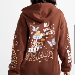 Women's Rue 21 Zip Front Graphic Hoodie Size XL 