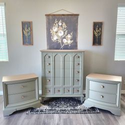 Sage Green Bedroom Set Dresser Nightstands 