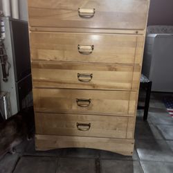 Honey Oak Wood Dresser 