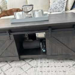Barn Door Style Coffee Table