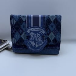 Harry Potter Houses Of Hogwarts Denim Tri-fold Wallet