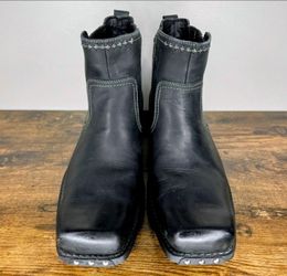VTG Mark Nason Men's Black Leather Studded Ankle Boots Size 12 Goth