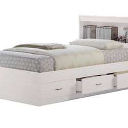 Twin Size Wood Platform Bed (2 Beds)